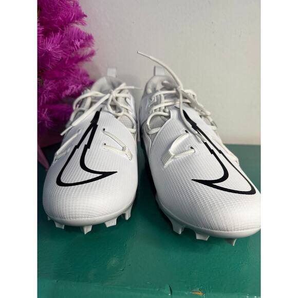 Nike Alpha Menace Pro 3 Mid Football Cleats Size 18 White/Blue CT6649-101 - Picture 2 of 5